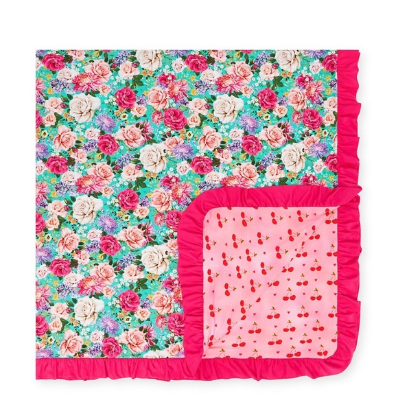 Posh Peanut Other - Posh Peanut Baby Girl's Lennon Cherry Ruffled Patoo Blanket
New! Floral bamboo